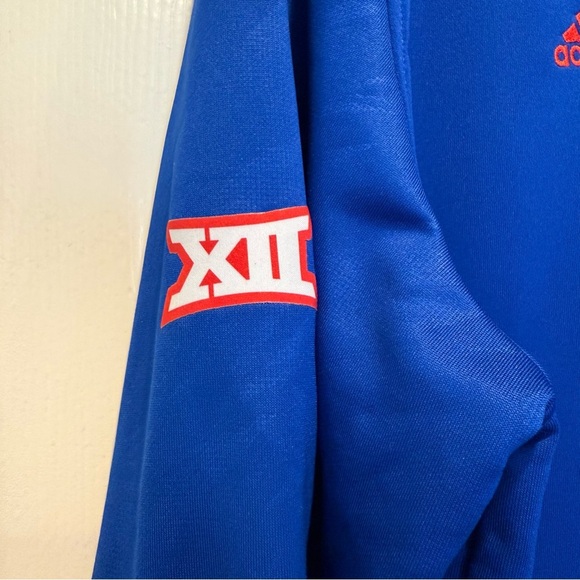 Kansas Jayhawks Adidas Jacket Basketball XII Warm Up Climalite Blue Men’s Large - Picture 4 of 8